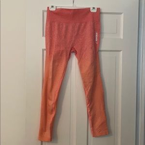 Gymshark Peach Ombrè Seamless Leggings